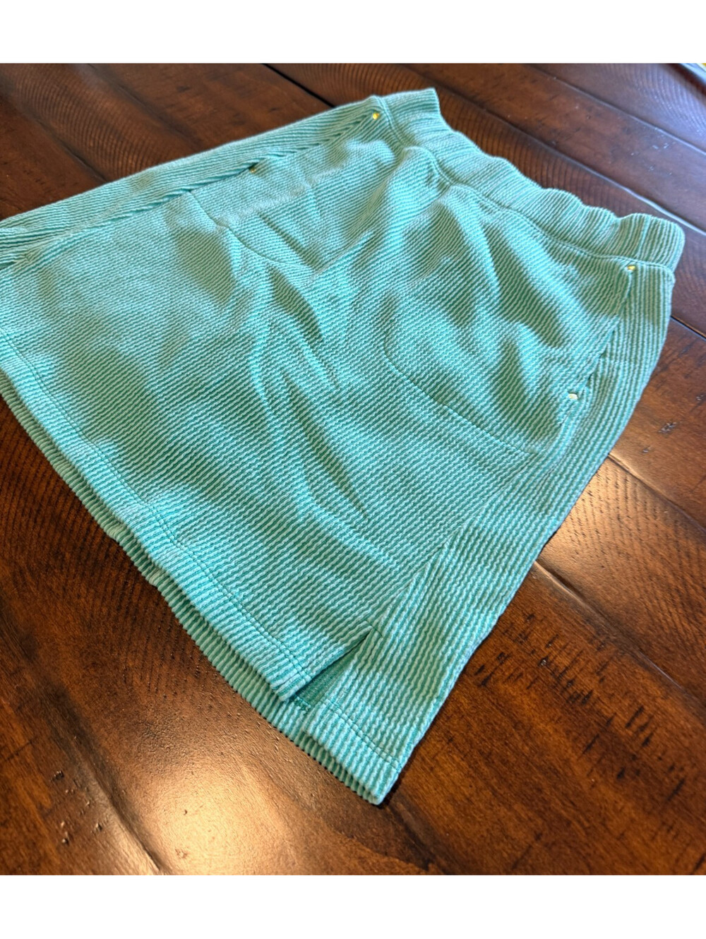 Sport Savvy Seersucker Pull On Skort Green Pockets QVC A638822 Size Small